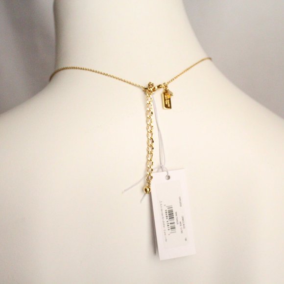NWT Kate Spade Mini Things Row Charm Gold Necklace - Picture 3 of 5